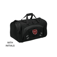 Fawkner Tennis Sports Bag Black with Initials