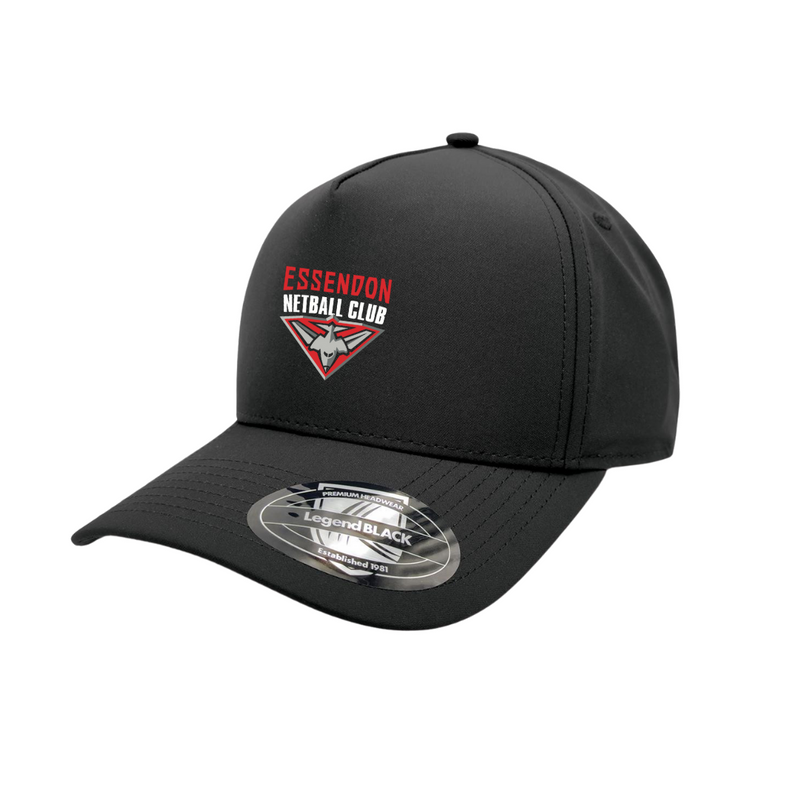 Essendon Netball Club A-Frame Sport Cap Black
