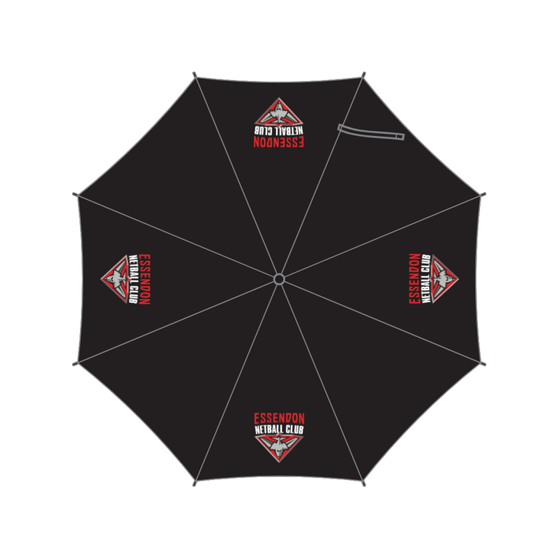 Essendon Netball Club Links Umbrella Black