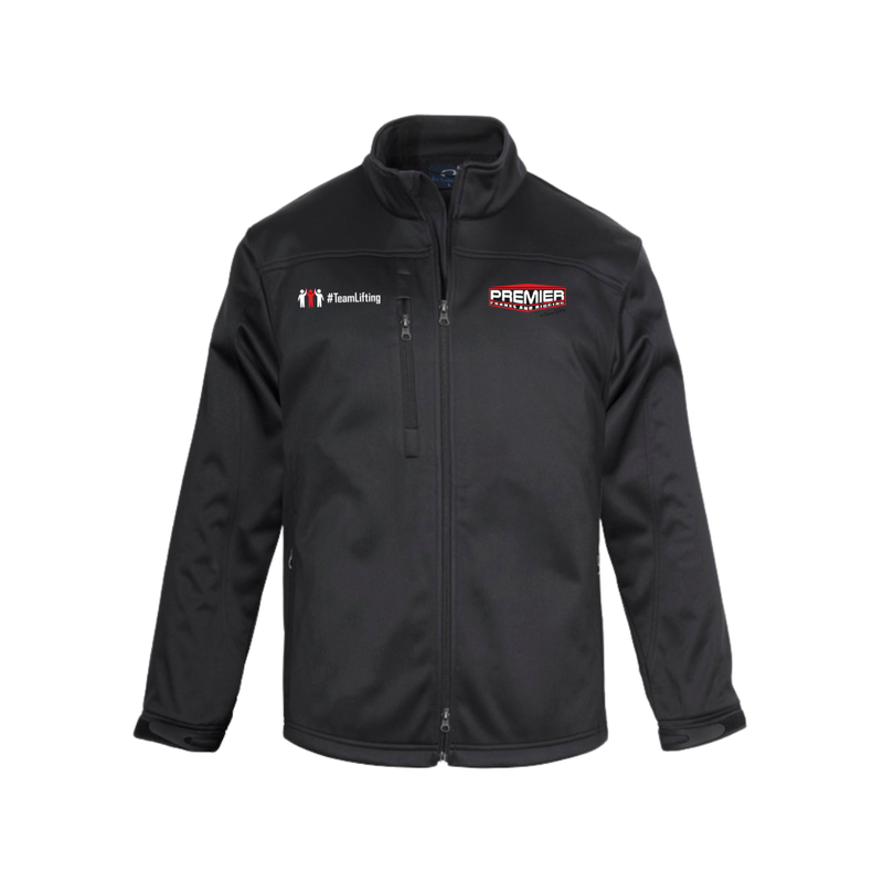 Premier Cranes Mens Black Softshell Jacket