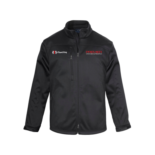 Premier Cranes Mens Black Softshell Jacket
