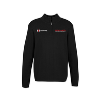 Premier Cranes Mens Black Merino Wool Pullover