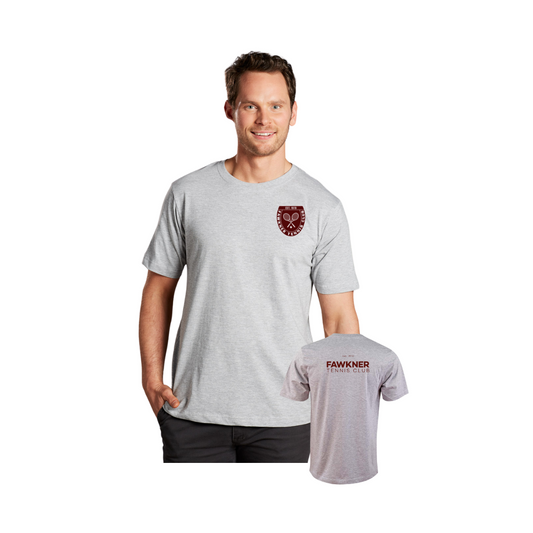 Fawkner Tennis Adults Cotton Tee Grey