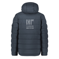 H12 Plumbing Unisex Hooded Puffer Jacket