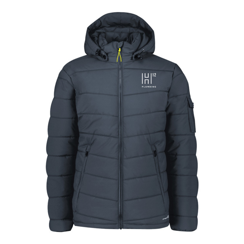 H12 Plumbing Unisex Hooded Puffer Jacket