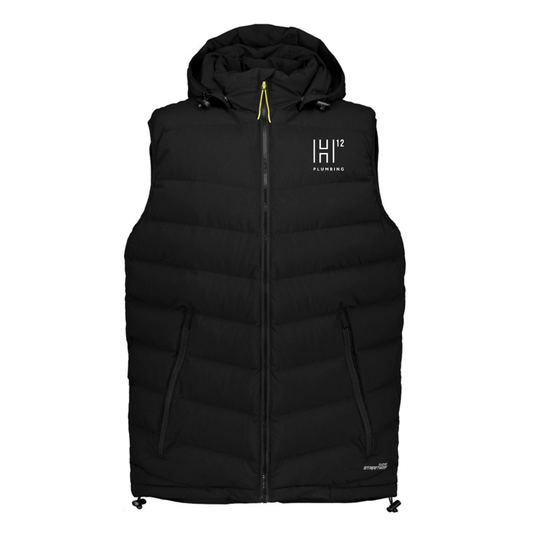 H12 Plumbing Unisex Hooded Puffer Vest