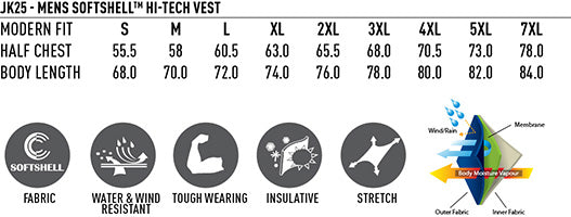 Nichols Poultry Mens Softshell Hi-Tech Vest
