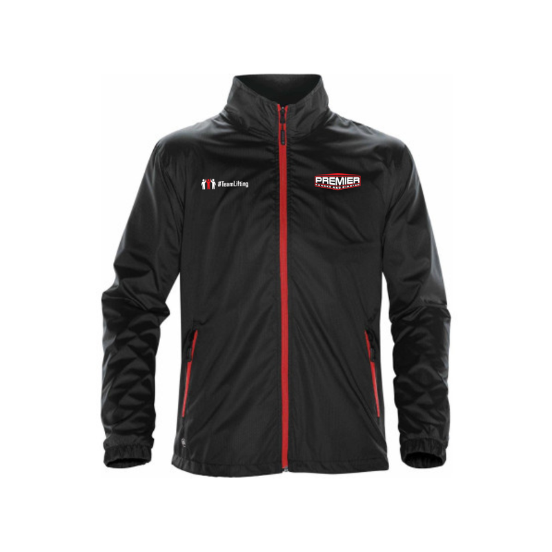 Premier Cranes Mens Black/Red Axis Shell Jacket