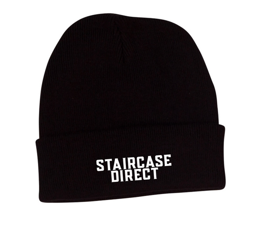 Staircase Direct Roll Up Black Acrylic Beanie