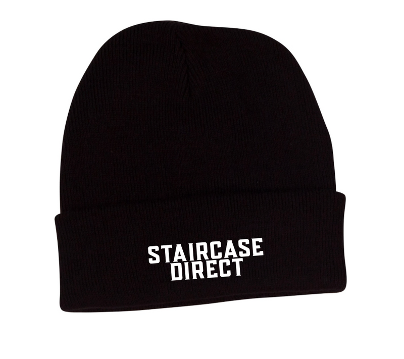 Staircase Direct Roll Up Black Acrylic Beanie