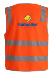 Fairbrothers Orange Safety Vest with Tape