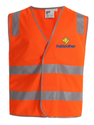 Fairbrothers Orange Safety Vest with Tape