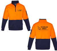 Staircase Direct Unisex Hi Vis 1/2 Zip Pullover