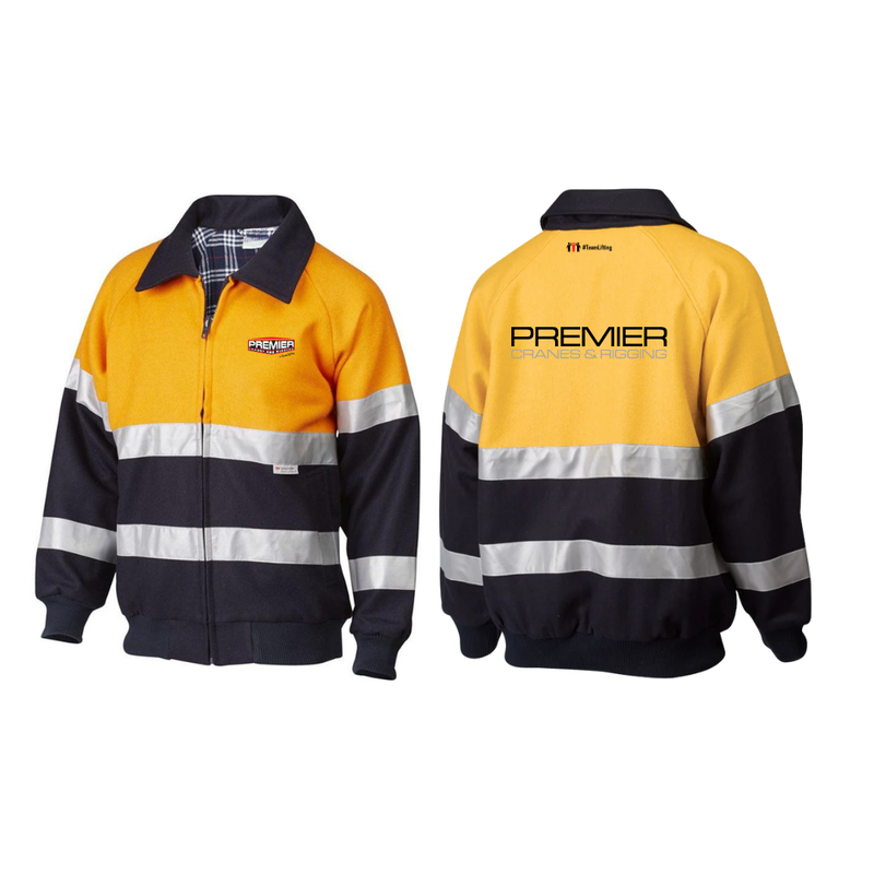 Premier Cranes HiVis Master Summit Jacket Orange/Navy